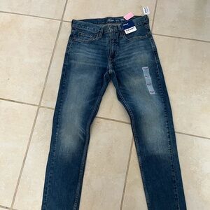 Old Navy Blue Slim Jeans with Distressed Details